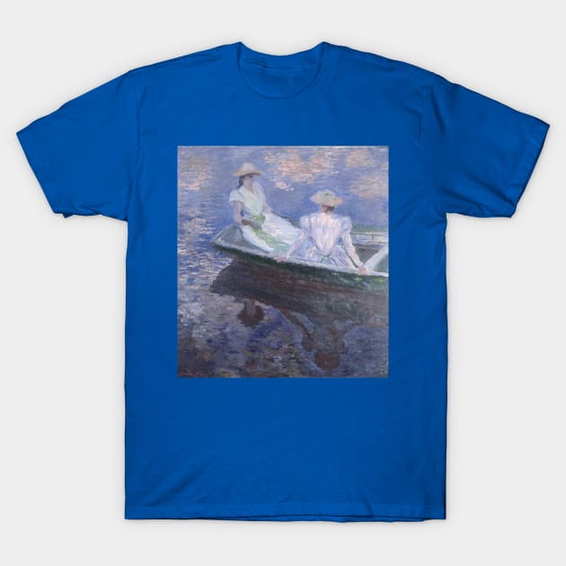 On the Boat - Claude Monet T-Shirt by KargacinArt